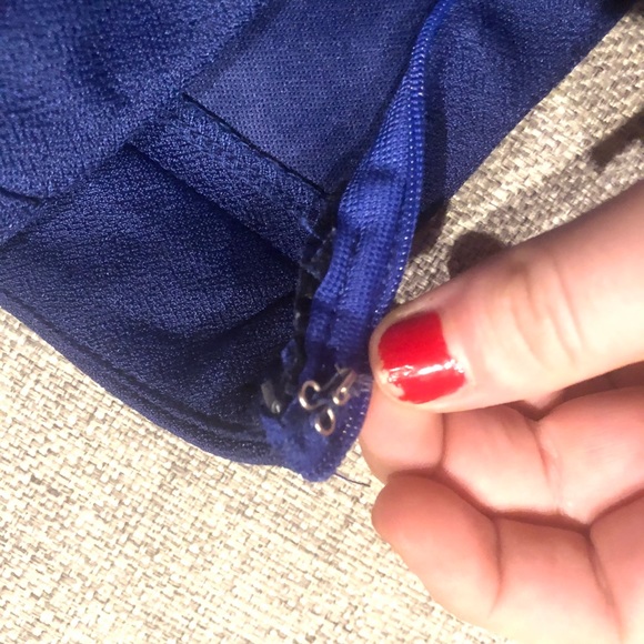 Toni dark blue scallop skirt - Picture 5 of 5